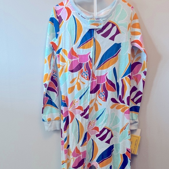 Carter's Long Sleeve Floral Footed Pajamas with Zipper, Non Slip 5t - Picture 6 of 8